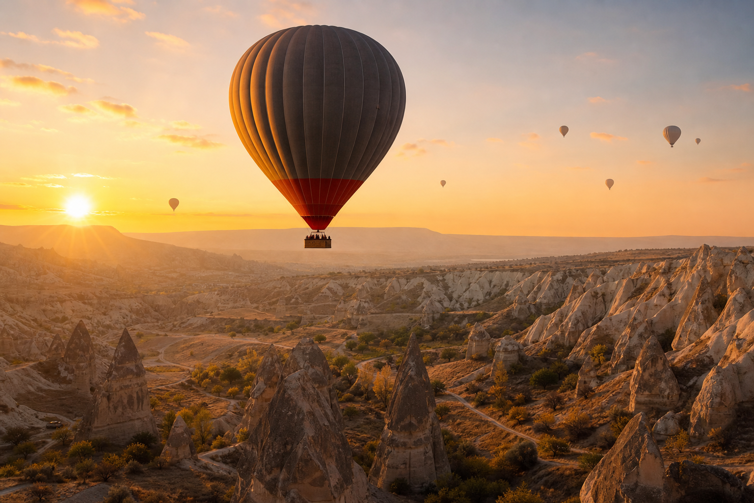 Soganli Valley hot air balloon flight in Cappadocia